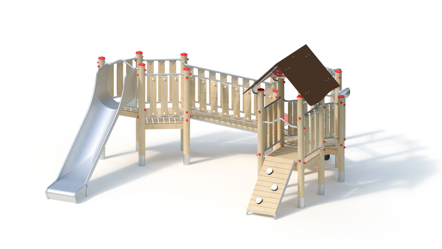 Sandverk Aspås – 5,25 × 4,75 m, robiniastolpar