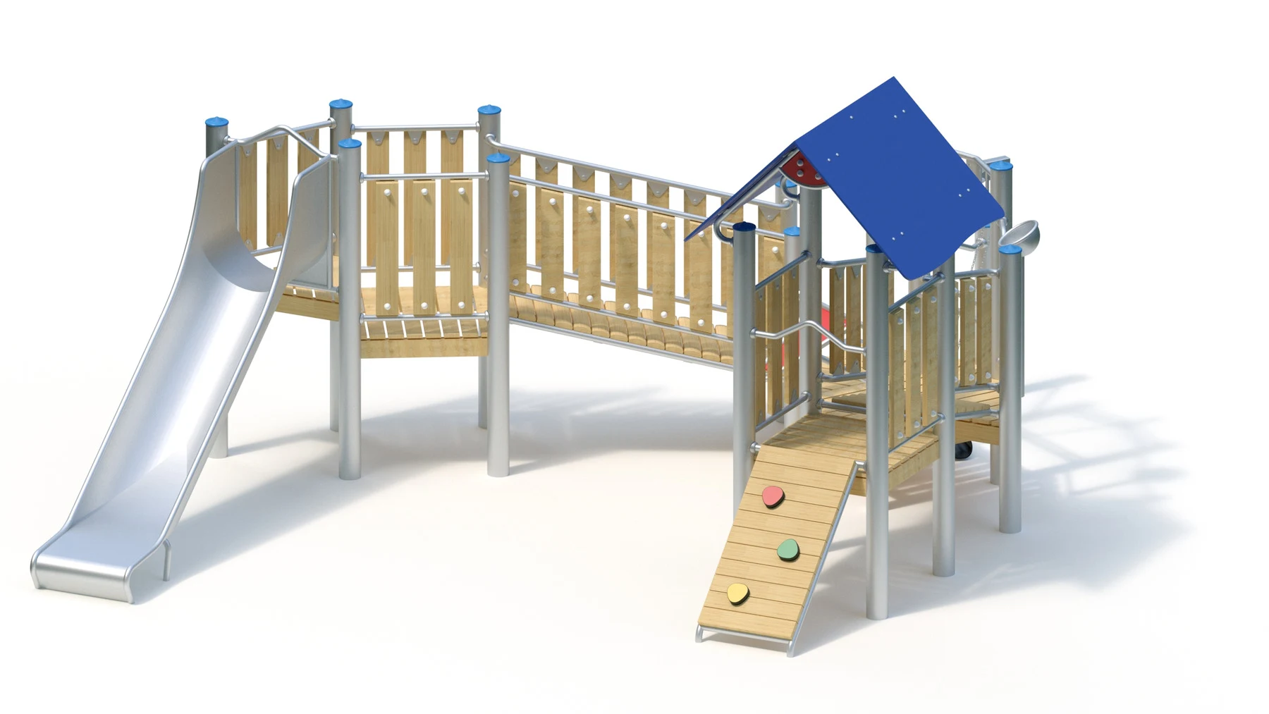 Sandverk Aspås – 5,25 × 4,75 m, rostfria stålstolpar