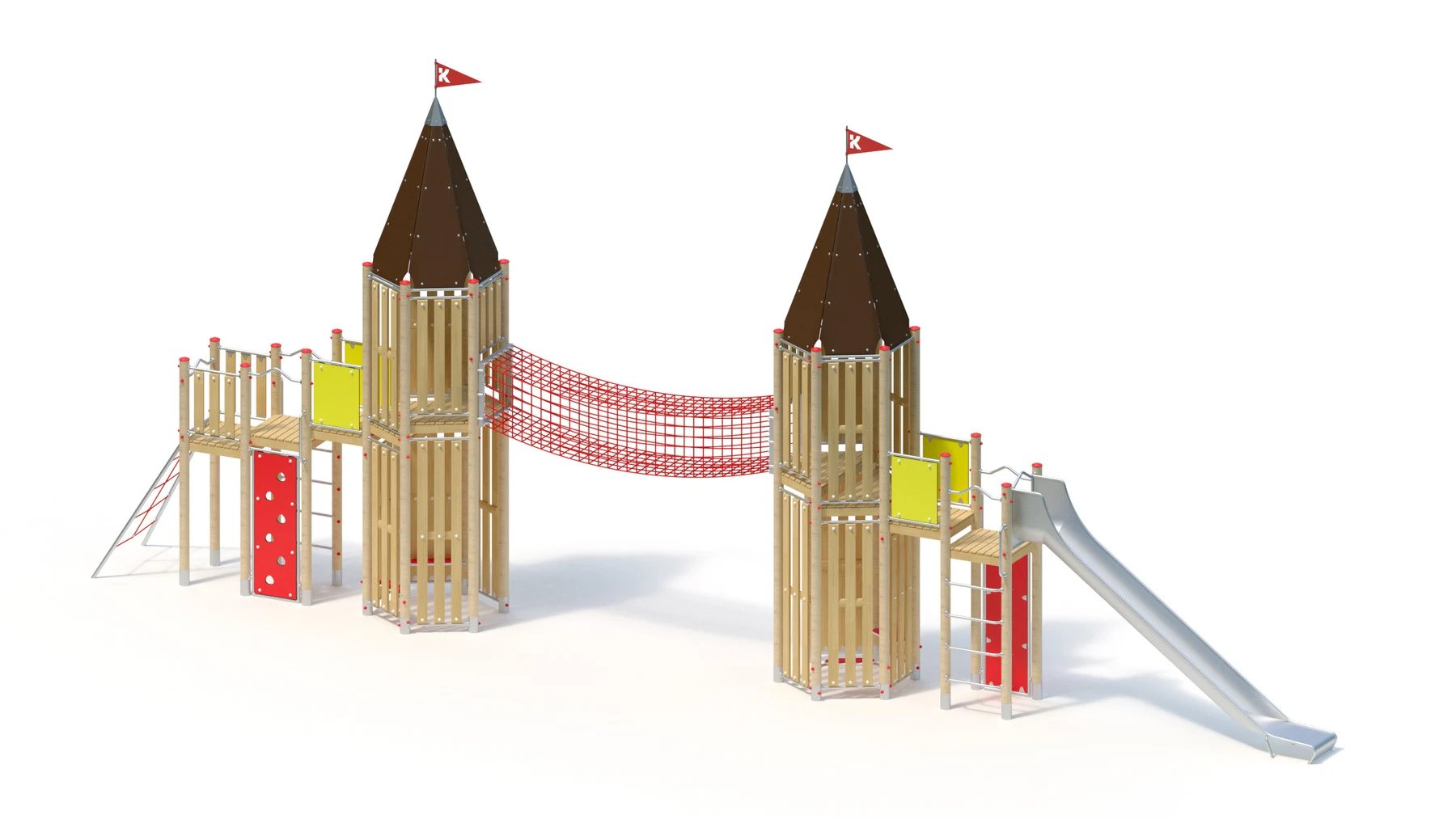 Tornlekställning Askeby – 15,89 × 1,73 m, robiniastolpar