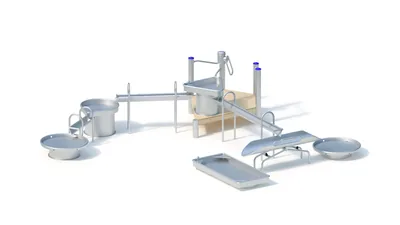 Vattenlek Bönhamn – handpump, vattenvåg och lekbord, komplett vattenlekanläggning