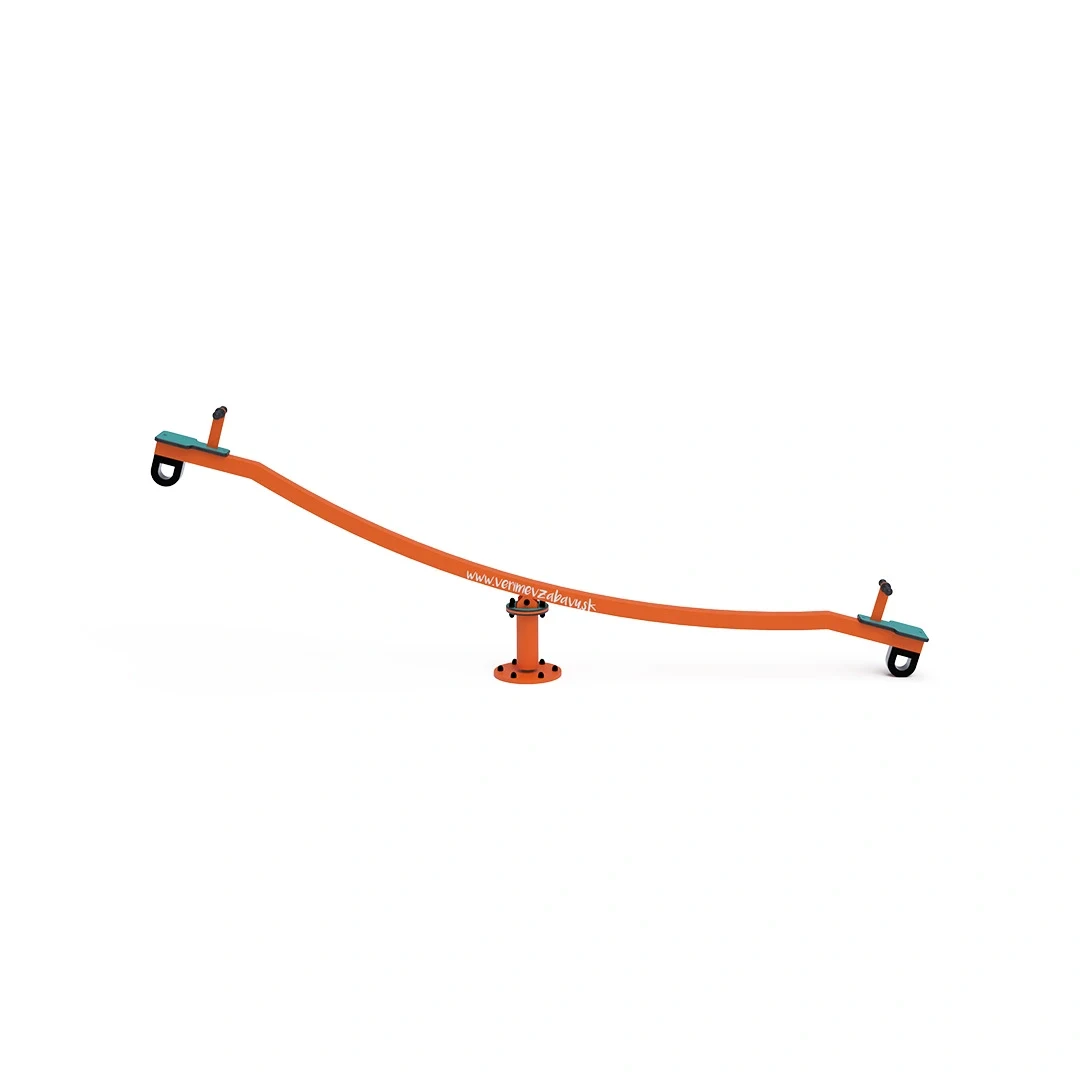 Vippgunga Tierp – roterande båge – 4 m, orange + turkos