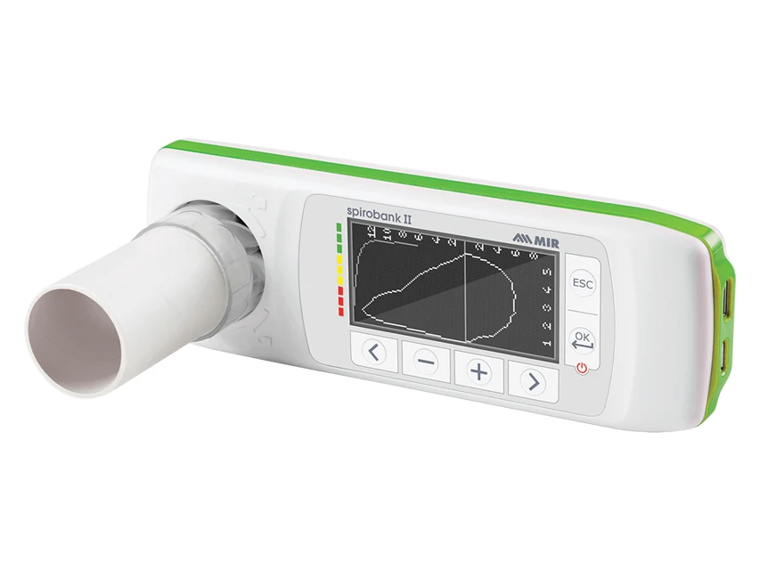Bärbar spirometer med programvara