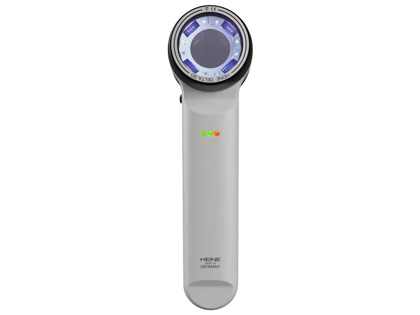 Dermatoskop med UV-ljus och polariserad belysning