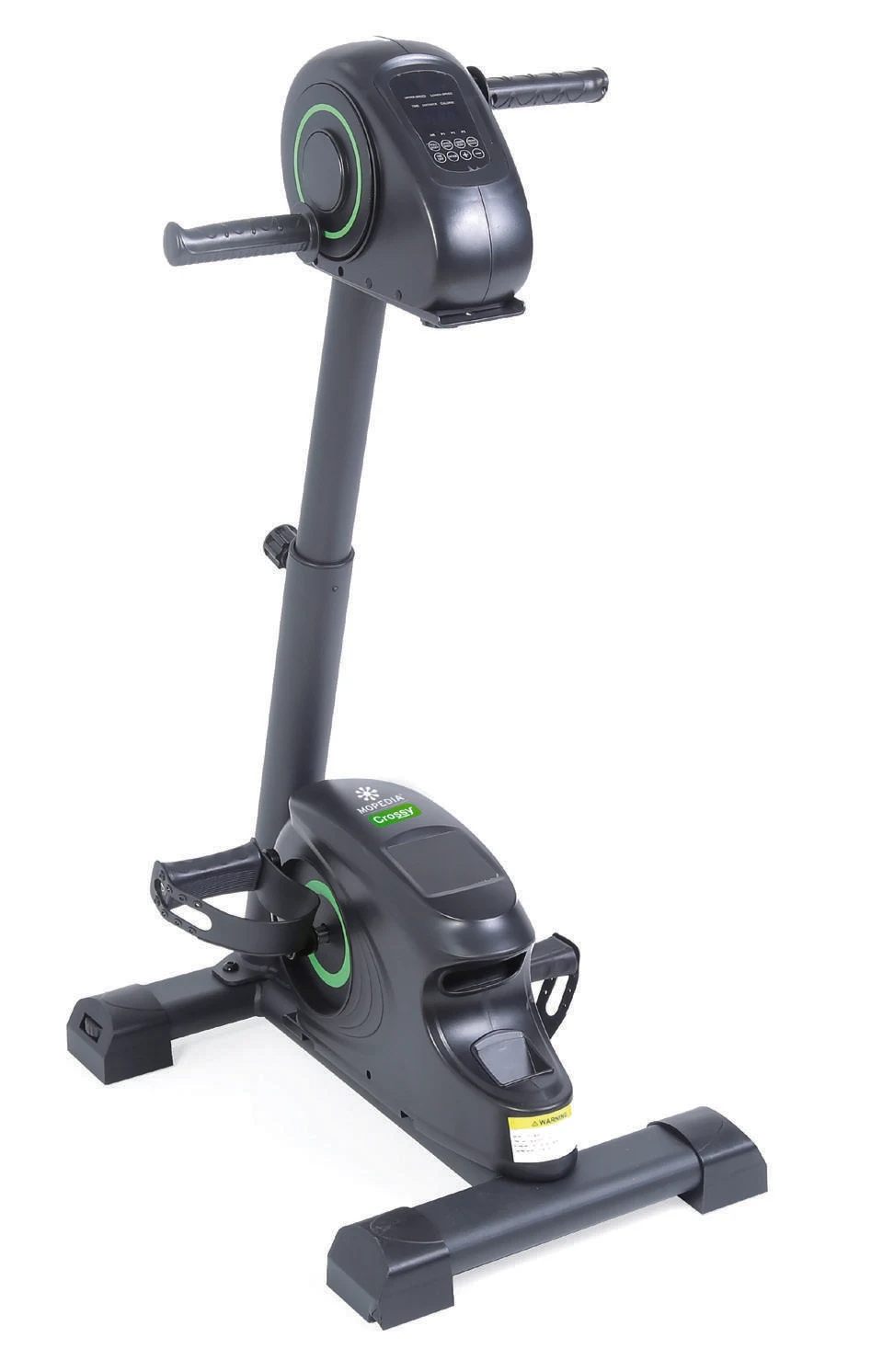 Elektrisk arm- och bentränare med display och pedaler med remmar