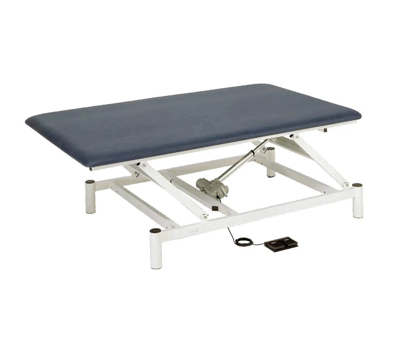 Elektrisk Bobathbrits – 200 × 120 cm, endelad, med infällbara hjul – produktbild