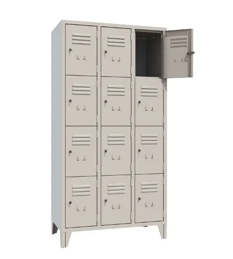 Klädskåp med 12 fack, 907 × 500 mm