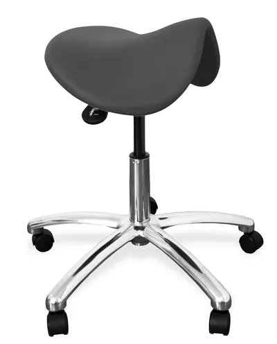 Sadelpall med ställbar sits och femarmad hjulbas.