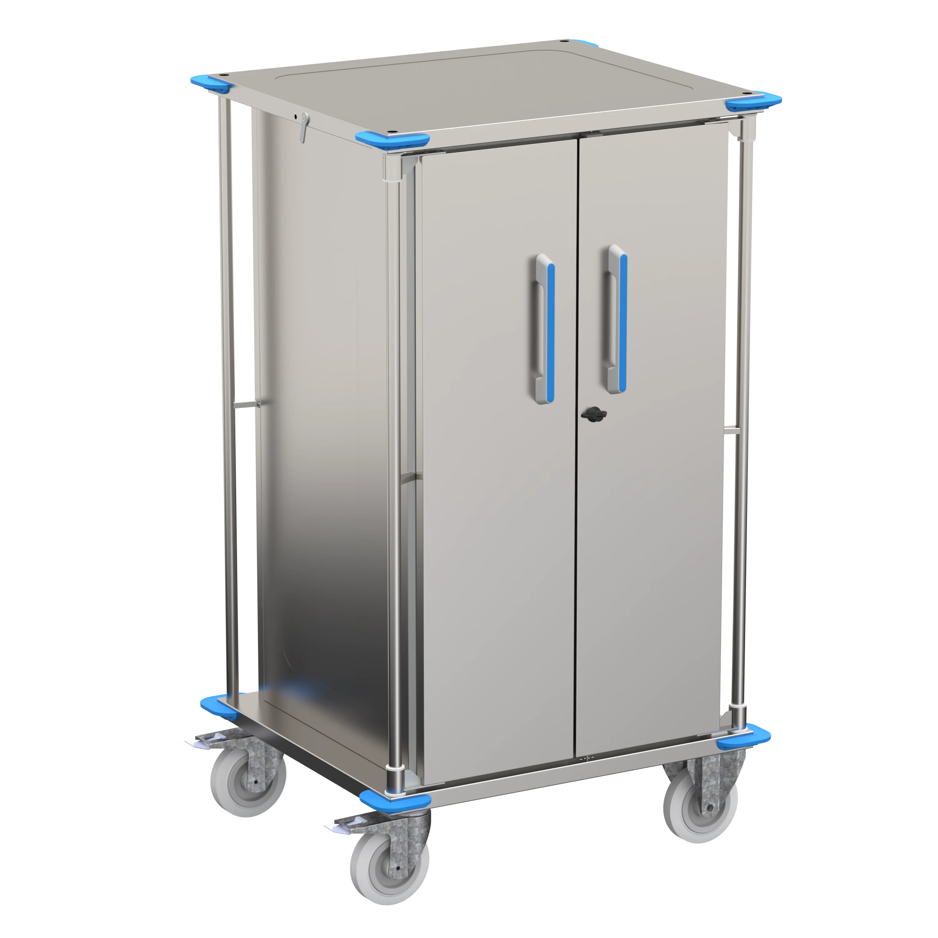 Sluten transportvagn för sex sterilcontainrar