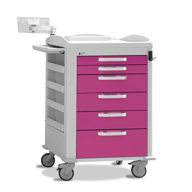 Förvaringsvagn för ISO-korgar med 6 lådor, 850 × 600 × 1185 mm